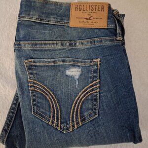 Hollister Super Skinny Jeans Frayed Ankel NWOT Sz 1 25waist